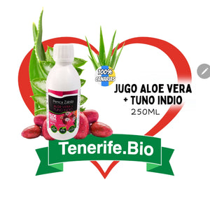 Jugo Puro Aloe +Tuno Indio Penca Zabila 250ml